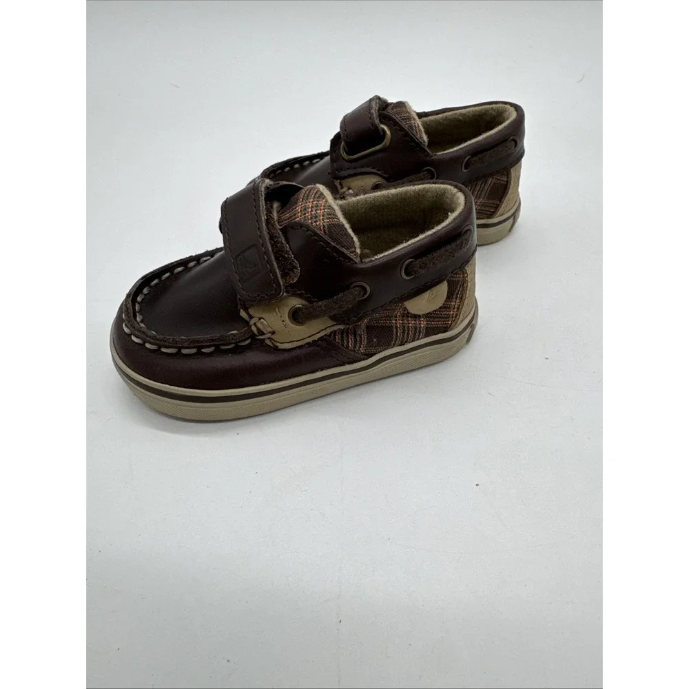 Sperry Infant Top Sider Boat Shoes Brown Leather 2 M‎